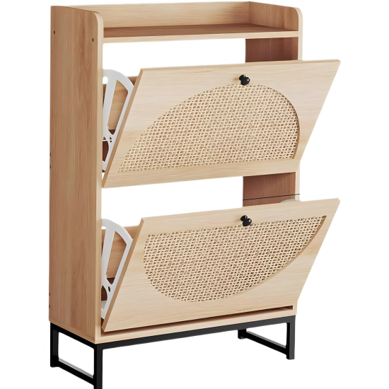 Wooden Shoe Storage Cabinet
